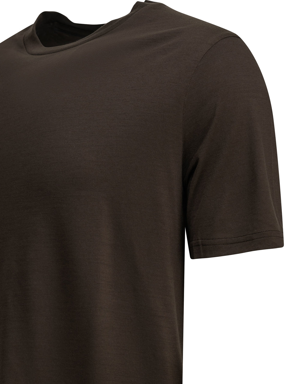 Herno "Resort Lana" Crew-Neck T-Shirt - Brown