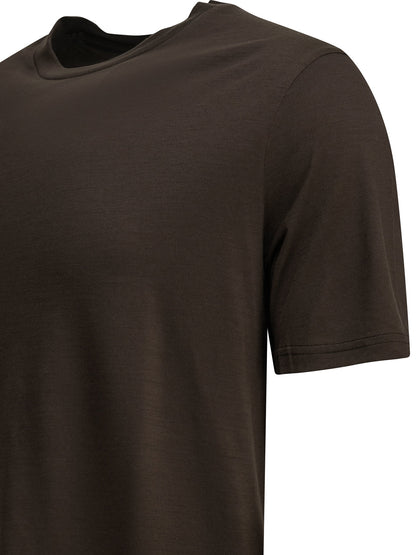 Herno "Resort Lana" Crew-Neck T-Shirt - Brown