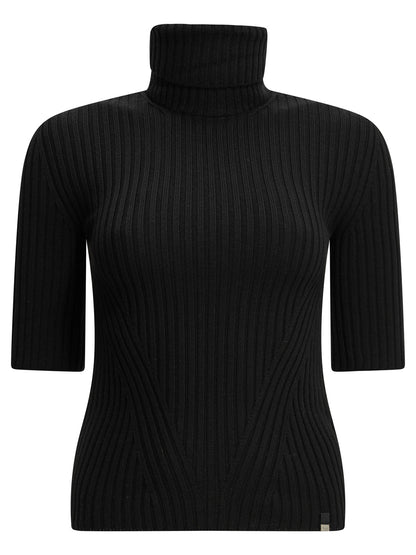 Herno Wool Turtleneck Sweater - Black
