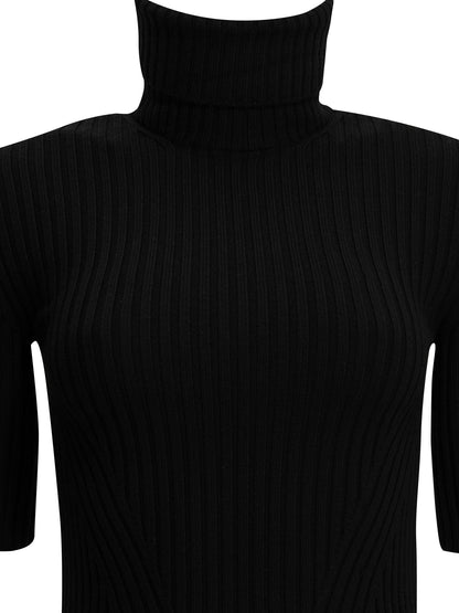 Herno Wool Turtleneck Sweater - Black