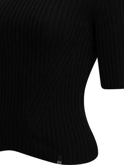 Herno Wool Turtleneck Sweater - Black