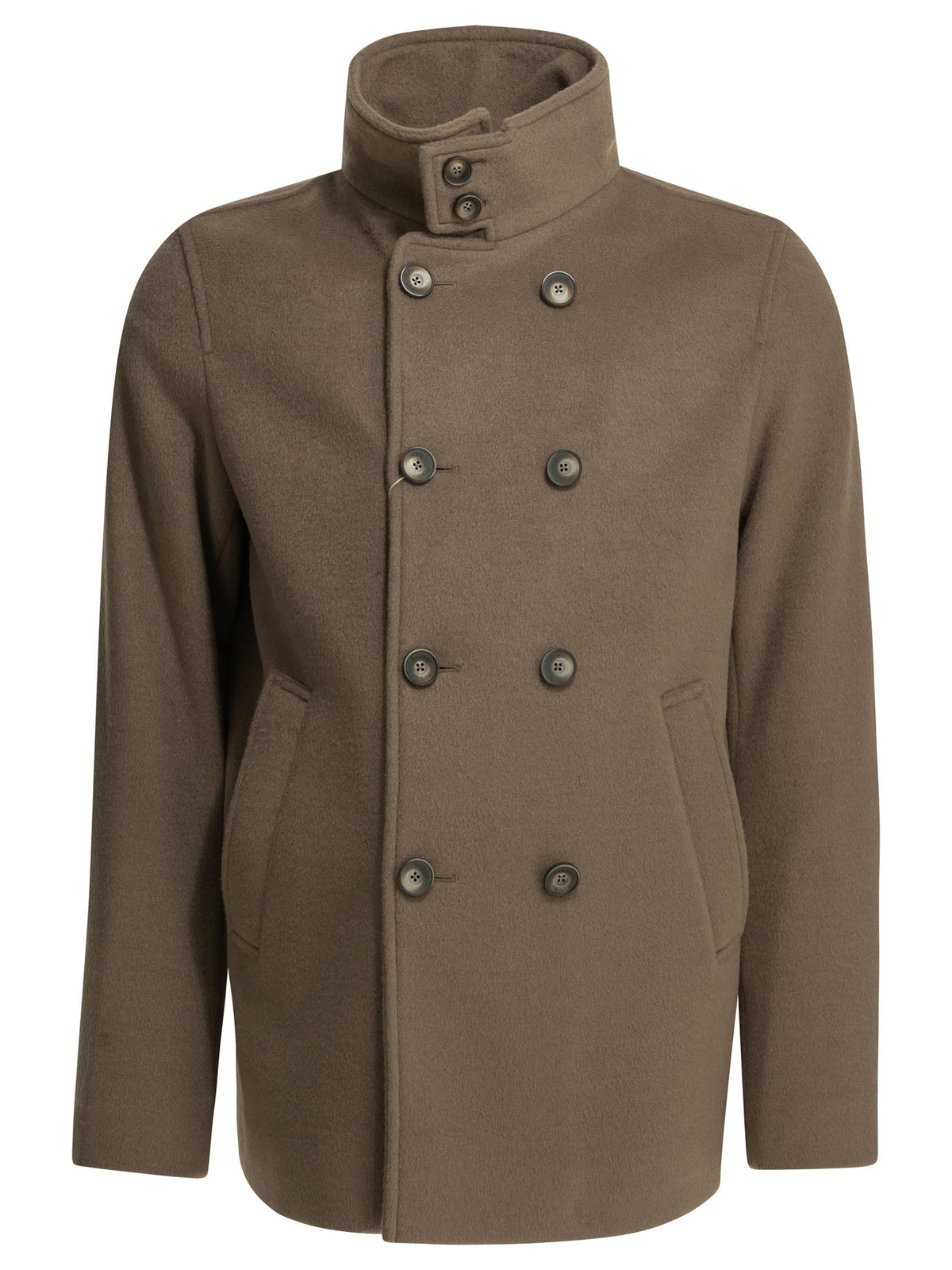 Herno "Peacoat Resort" Short Coat - Brown