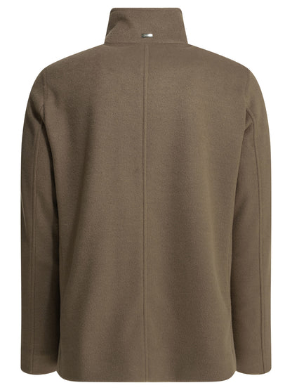 Herno "Peacoat Resort" Short Coat - Brown