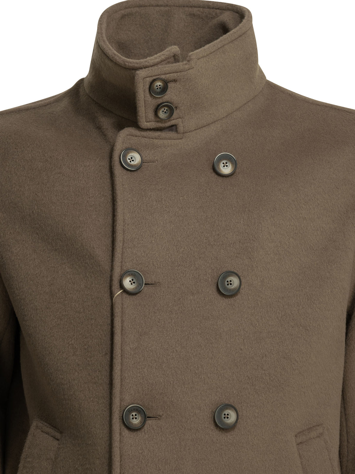 Herno "Peacoat Resort" Short Coat - Brown