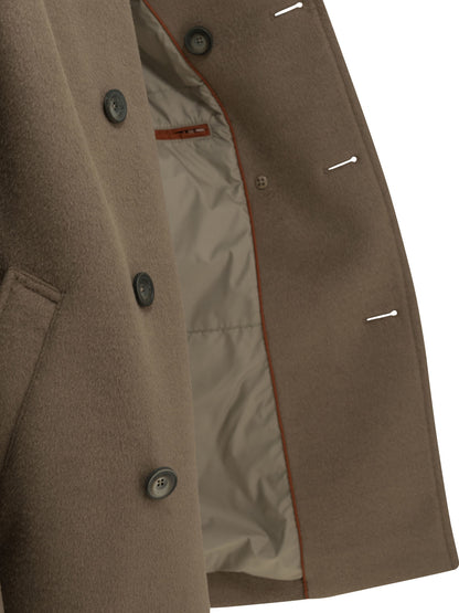 Herno "Peacoat Resort" Short Coat - Brown