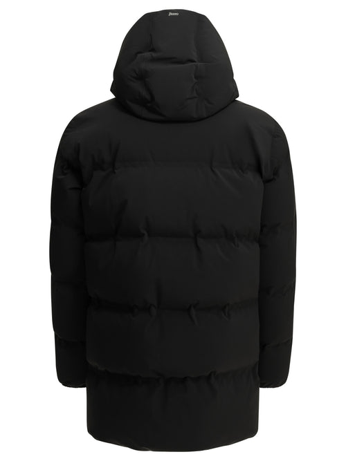 Herno Long Down Jacket in "New Impact" - Black