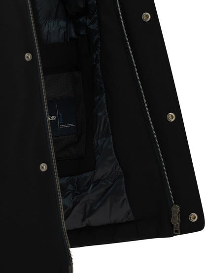 Herno Short down jacket in stretch twill - Blue