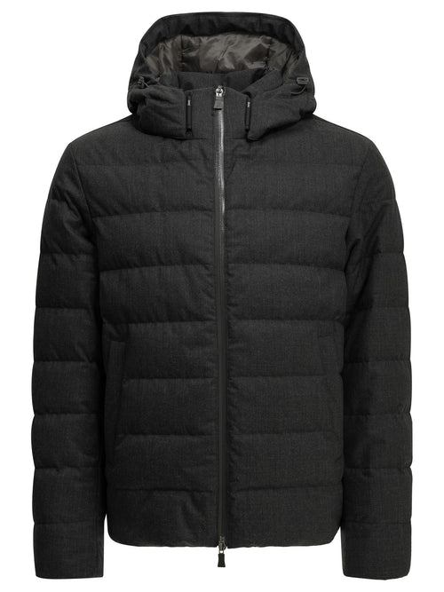Herno Short flannel down jacket - Grey