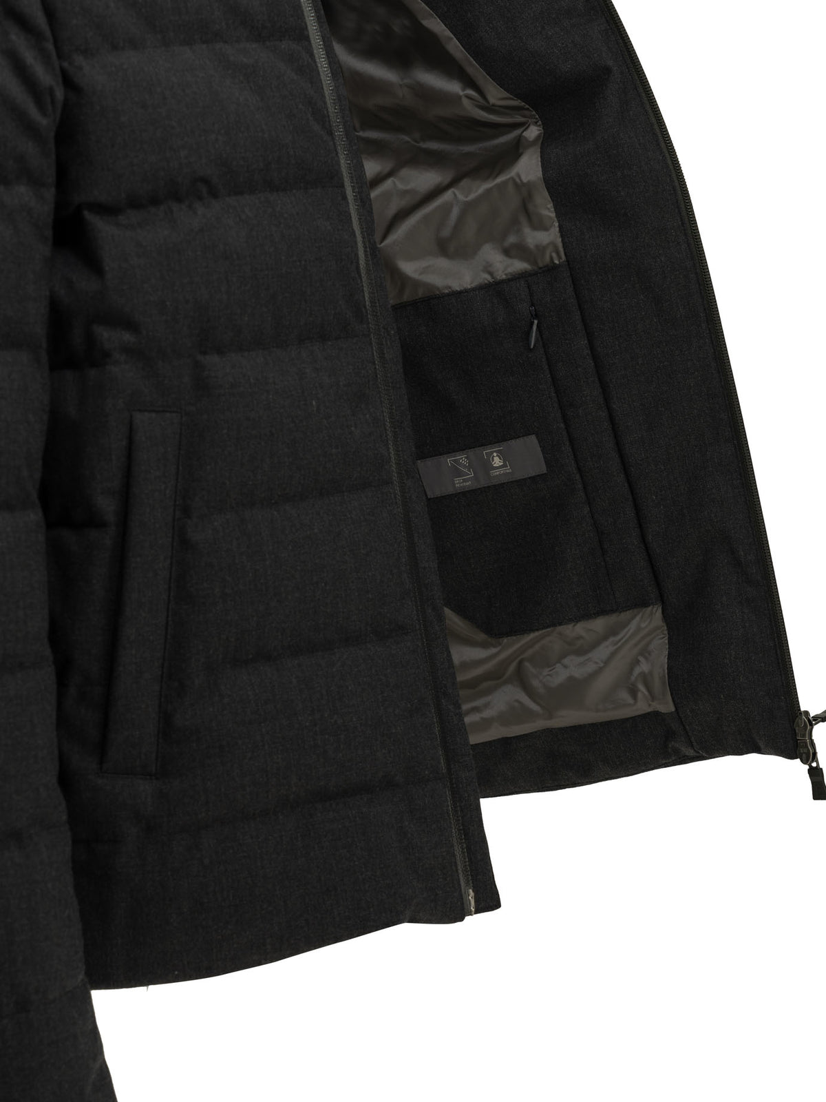 Herno Short flannel down jacket - Grey