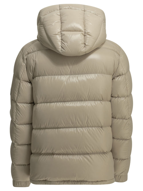 Herno Short down jacket with logo - Beige