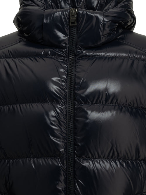 Herno Short down jacket with logo - Blue