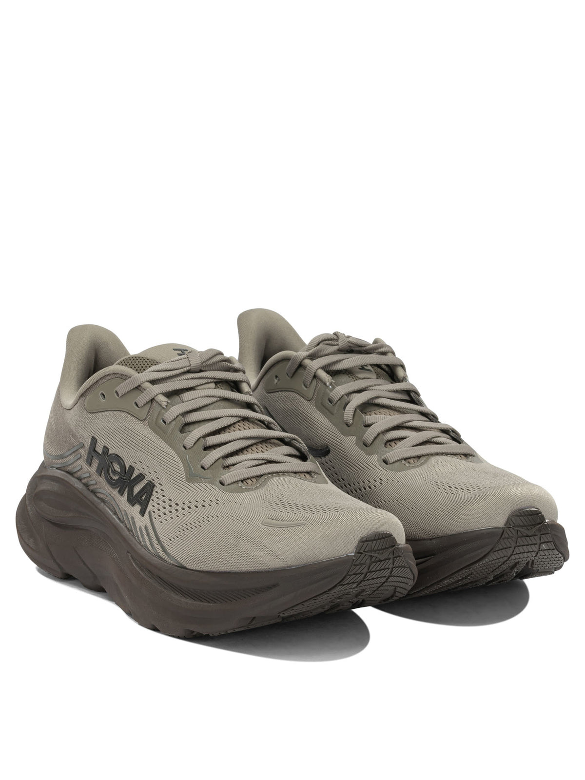 Hoka "Clifton UTL" Low-Top Sneakers - Grey