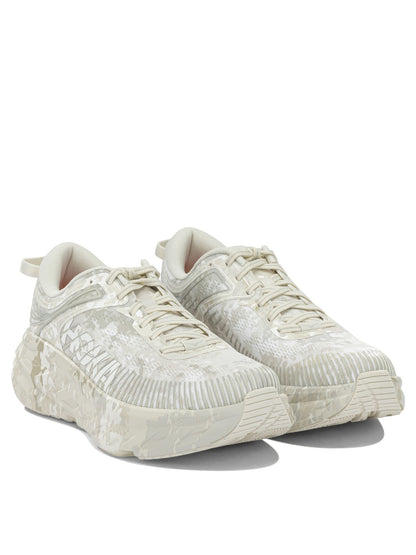 Hoka "Bondi 7 Beams" Low-Top Sneakers - Beige