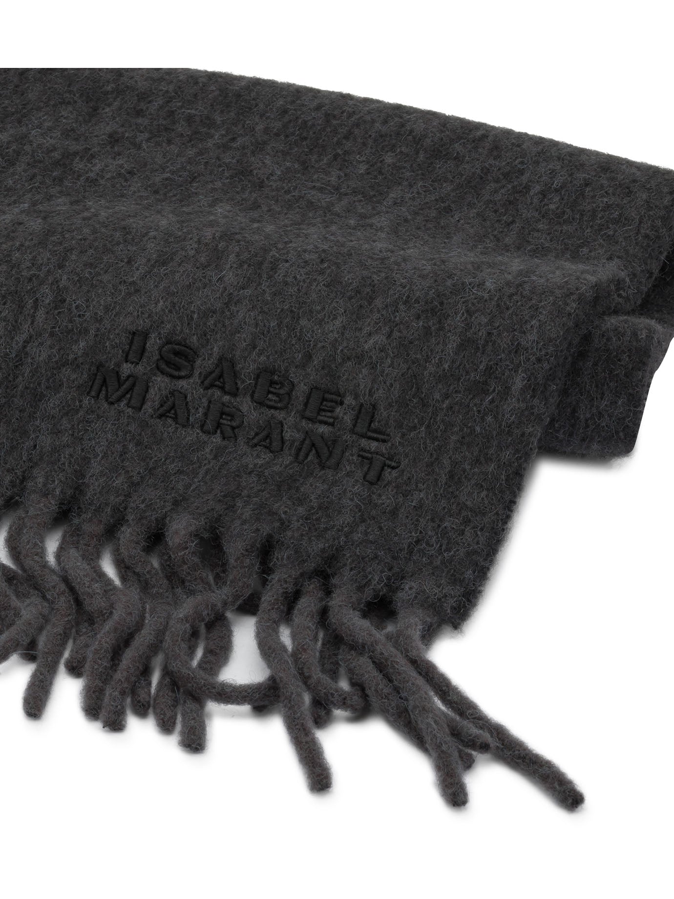 Isabel Marant "Firny" Fringed Scarf - Grey