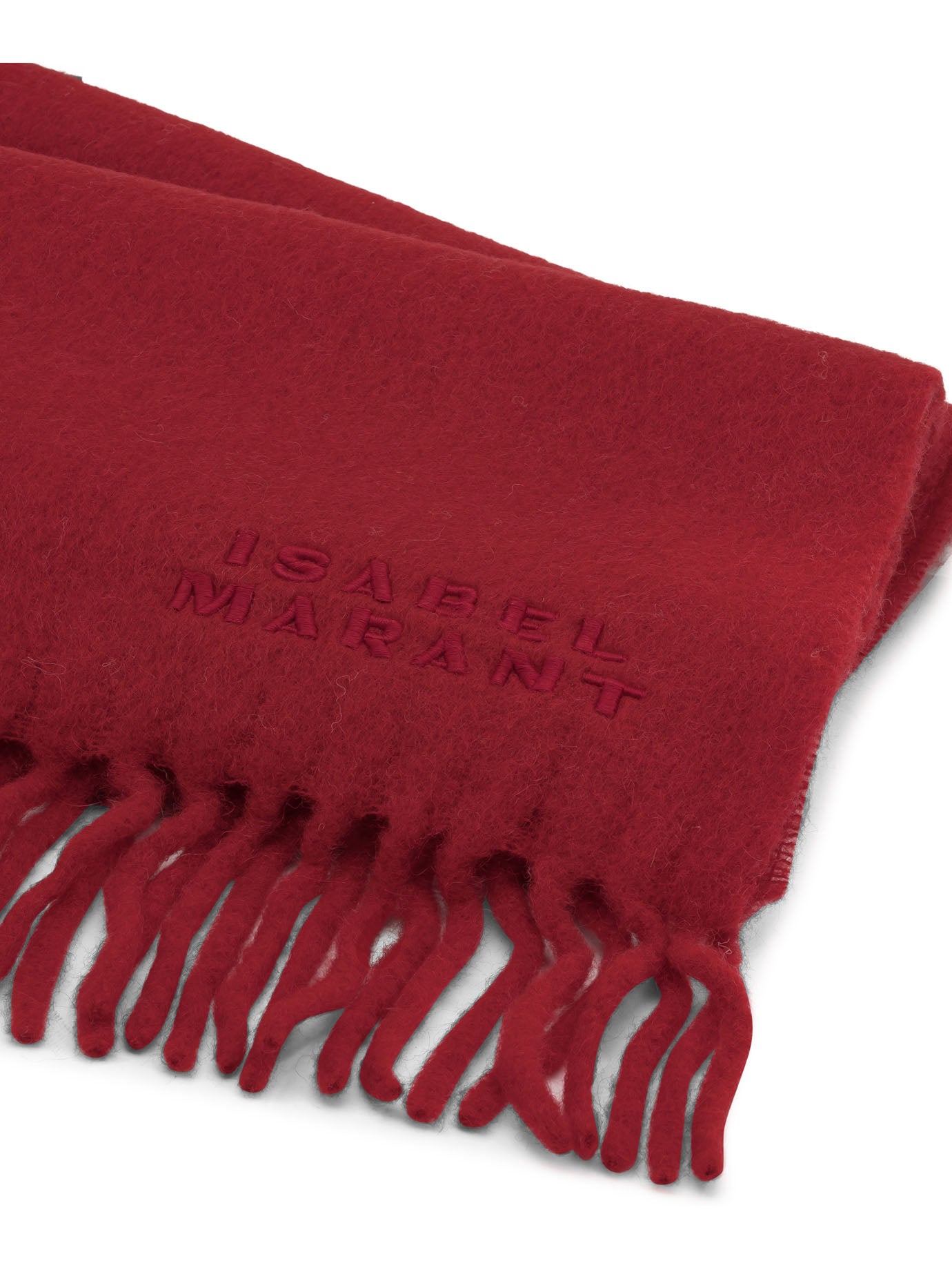 Isabel Marant "Firny" Fringed Scarf - Red