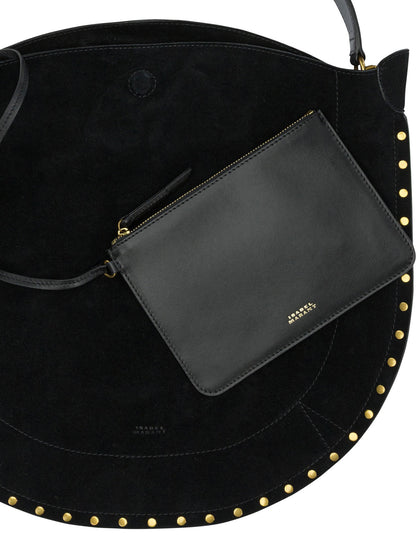 Isabel Marant "Oskan Hobo Soft" large shoulder bag - Black