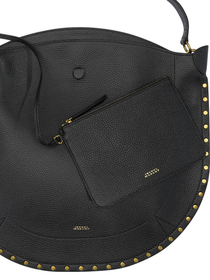 Isabel Marant "Oskan Hobo Soft" large shoulder bag - Black