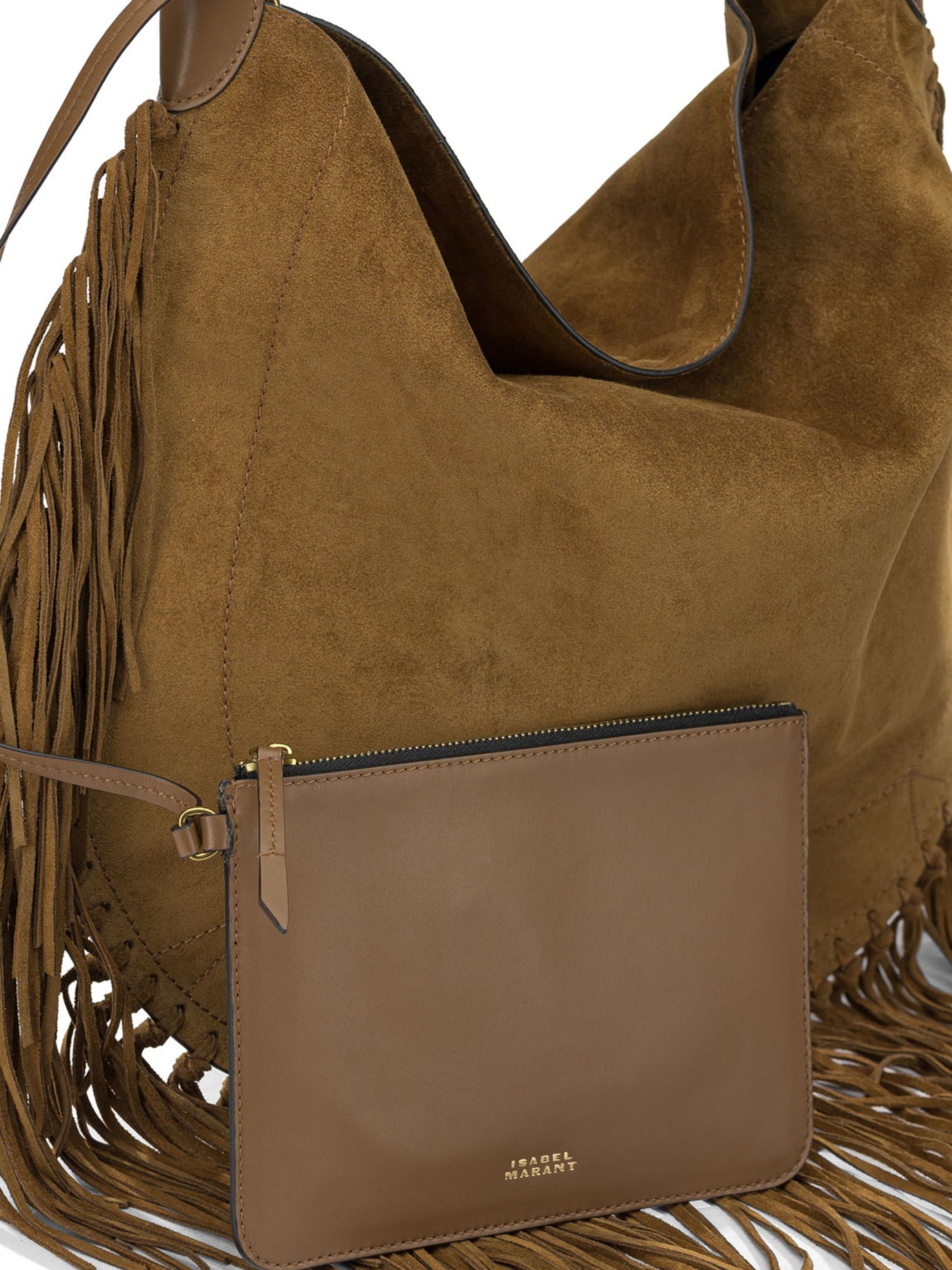 Isabel Marant "Oskan Hobo Soft" Medium Shoulder Bag - Brown
