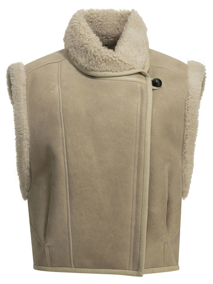 Isabel Marant "Alime" Sleeveless Jacket - Beige