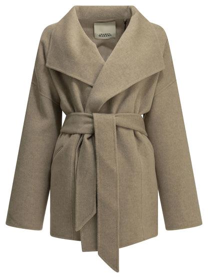 Isabel Marant "Ceaton" Short Coat - Beige