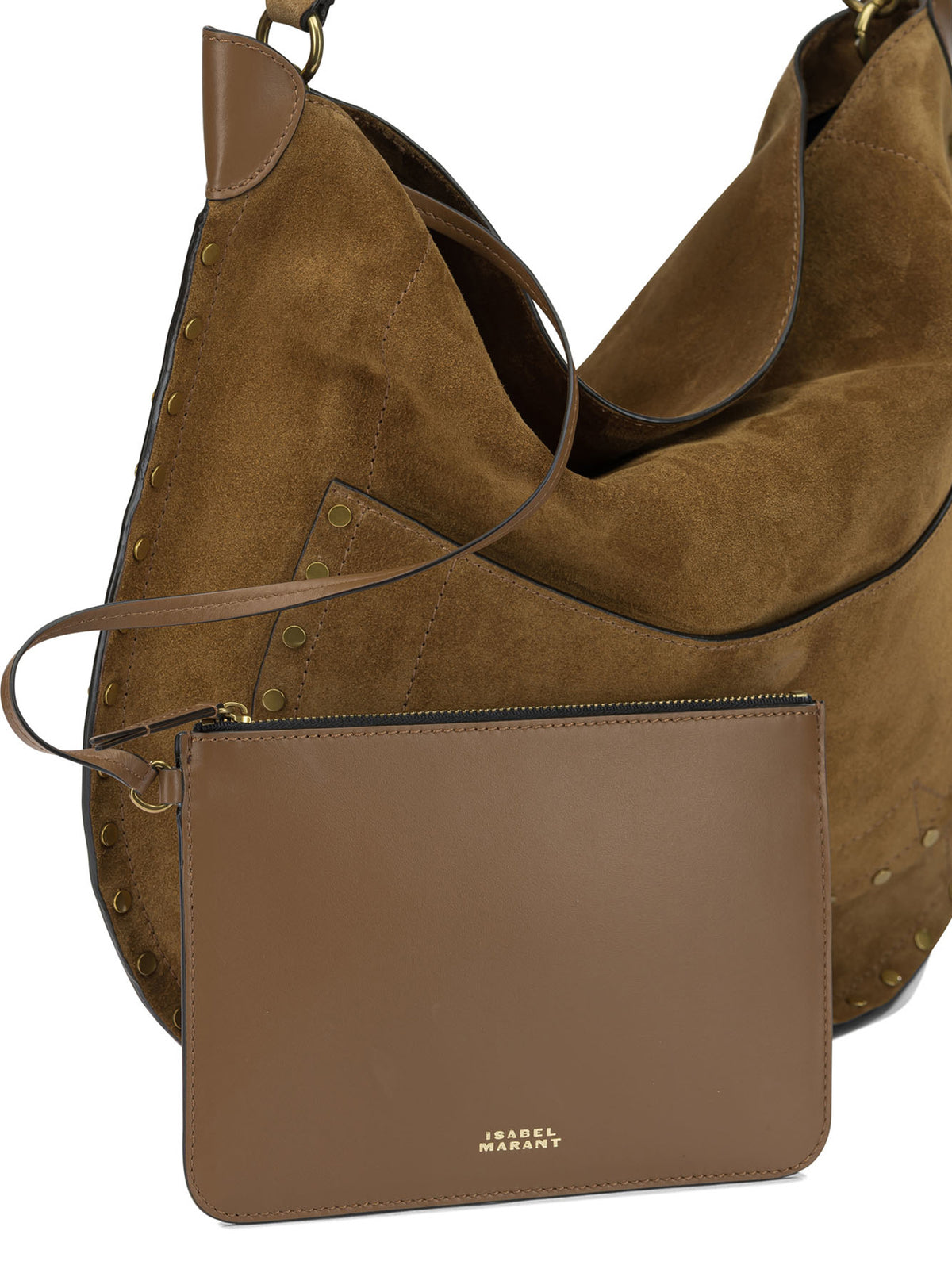Isabel Marant "Hobo Pocket" Medium Shoulder Bag - Brown