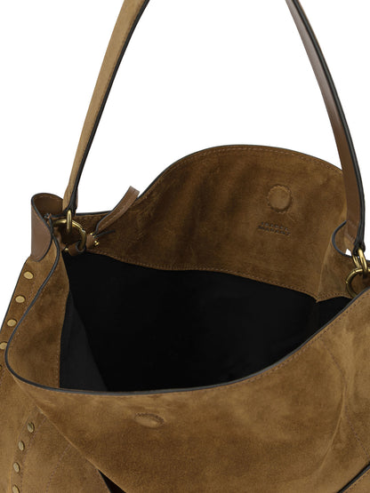 Isabel Marant "Hobo Pocket" Medium Shoulder Bag - Brown