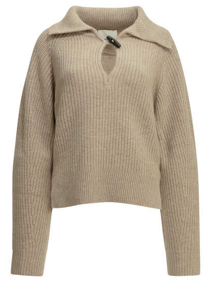 Isabel Marant "Miranda" Polo Sweater - Beige