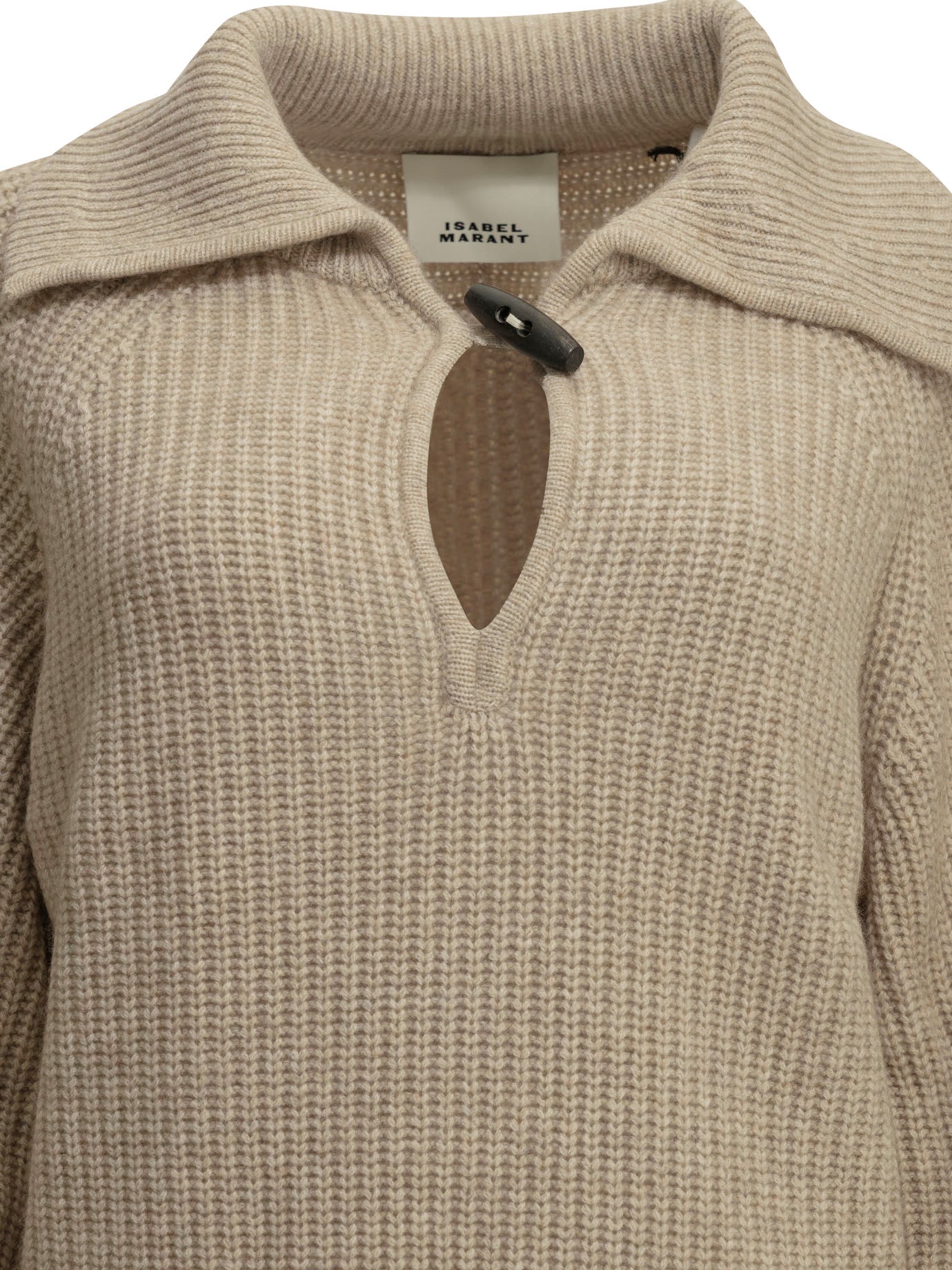 Isabel Marant "Miranda" Polo Sweater - Beige
