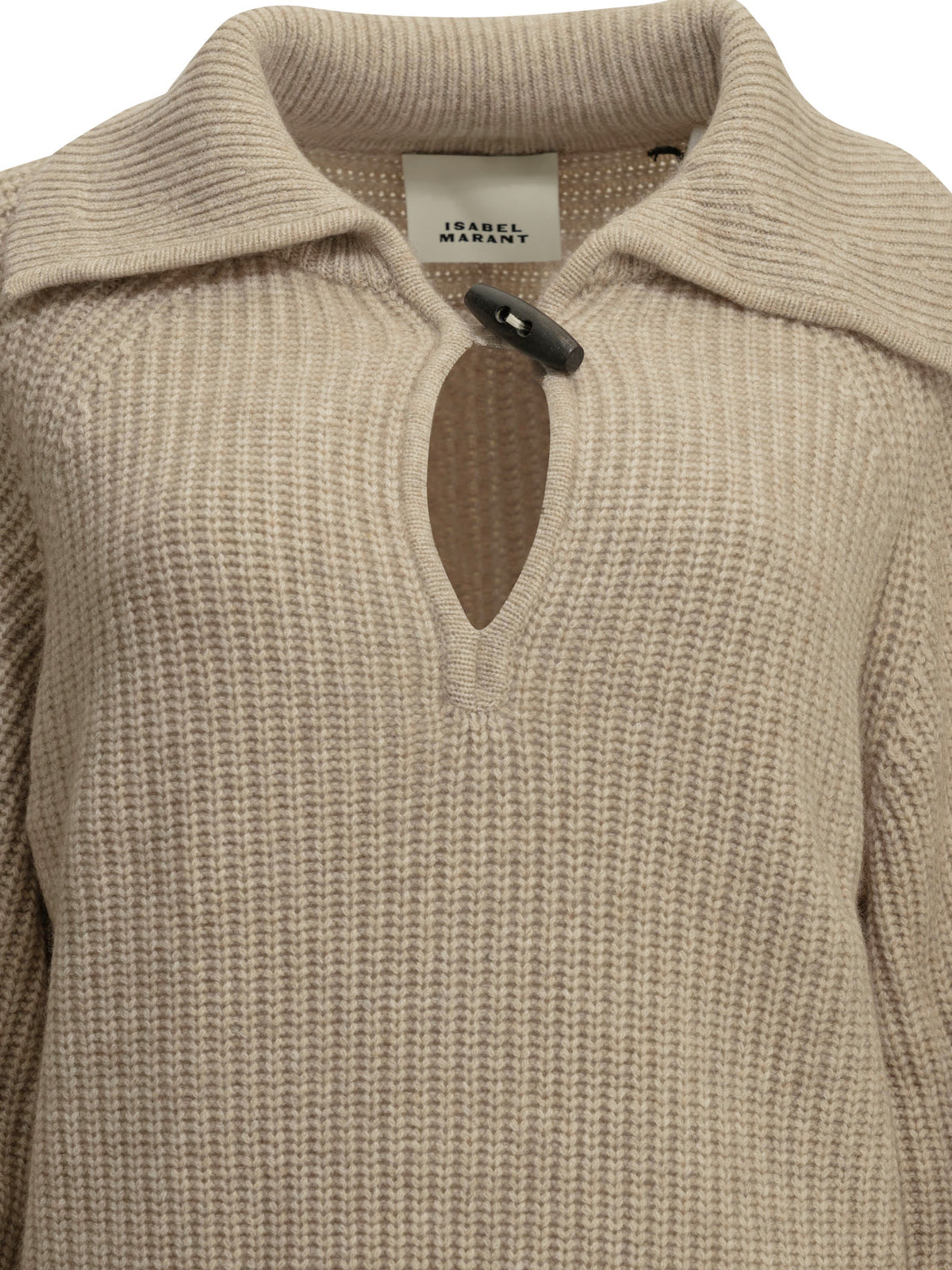 Isabel Marant "Miranda" Polo Sweater - Beige