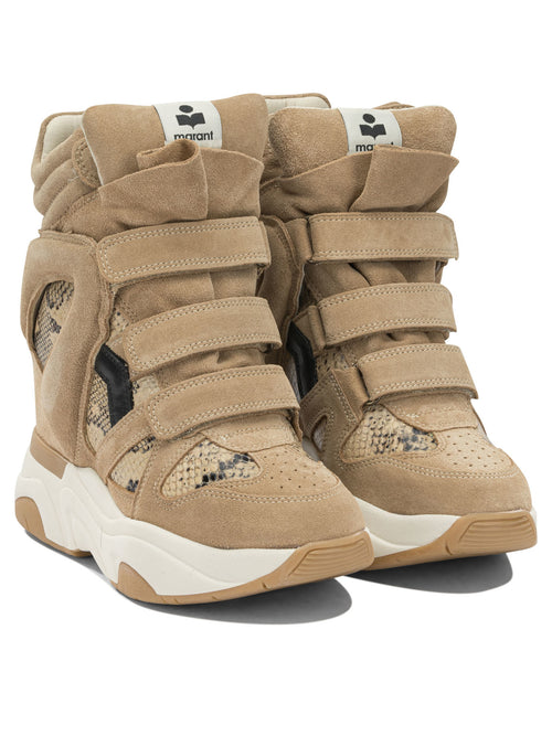 Isabel Marant "Balskee" High-Top Sneakers - Beige