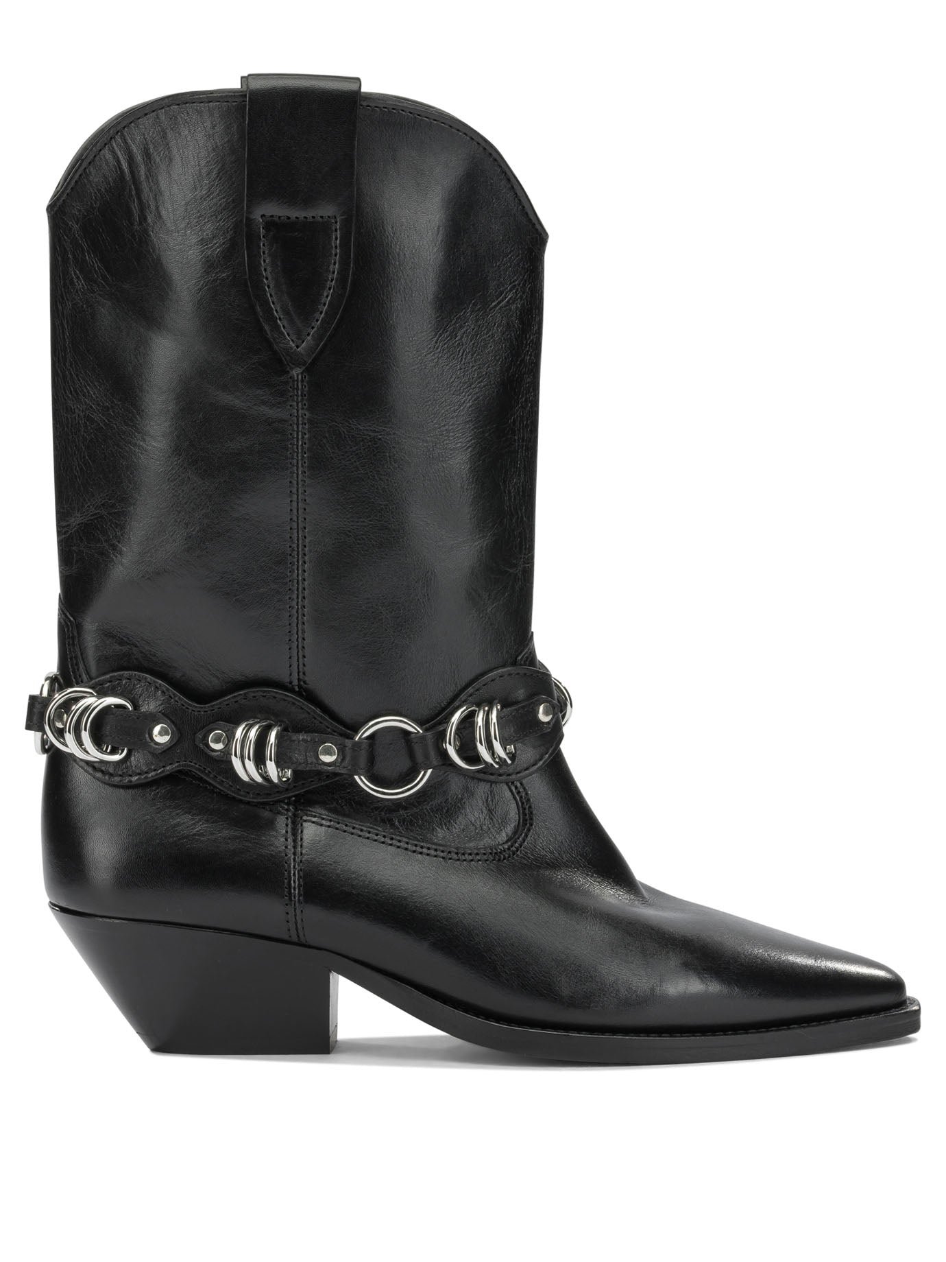 Isabel Marant "Duerto" Cowboy Ankle Boots - Black