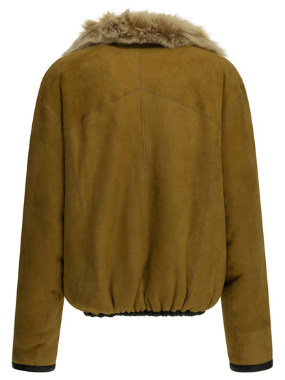 Isabel Marant "Roama" Shearling Jacket - Beige