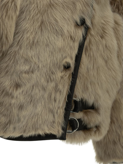 Isabel Marant "Roama" Shearling Jacket - Beige