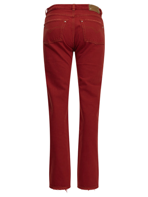 Isabel Marant "Daya" Straight-Leg Jeans - Red