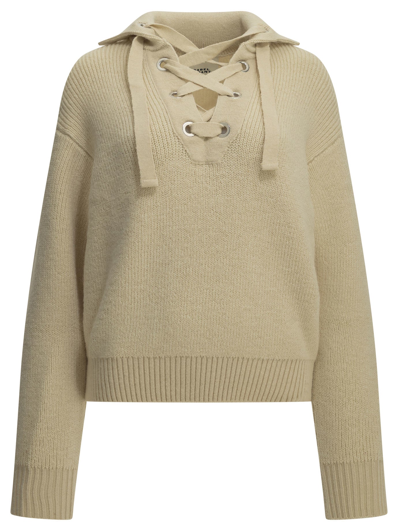 Isabel Marant "Ydalia" Polo Sweater - White