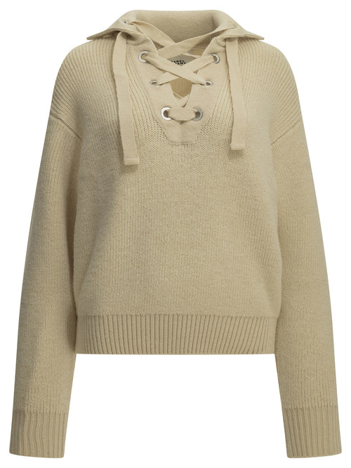 Isabel Marant "Ydalia" Polo Sweater - White
