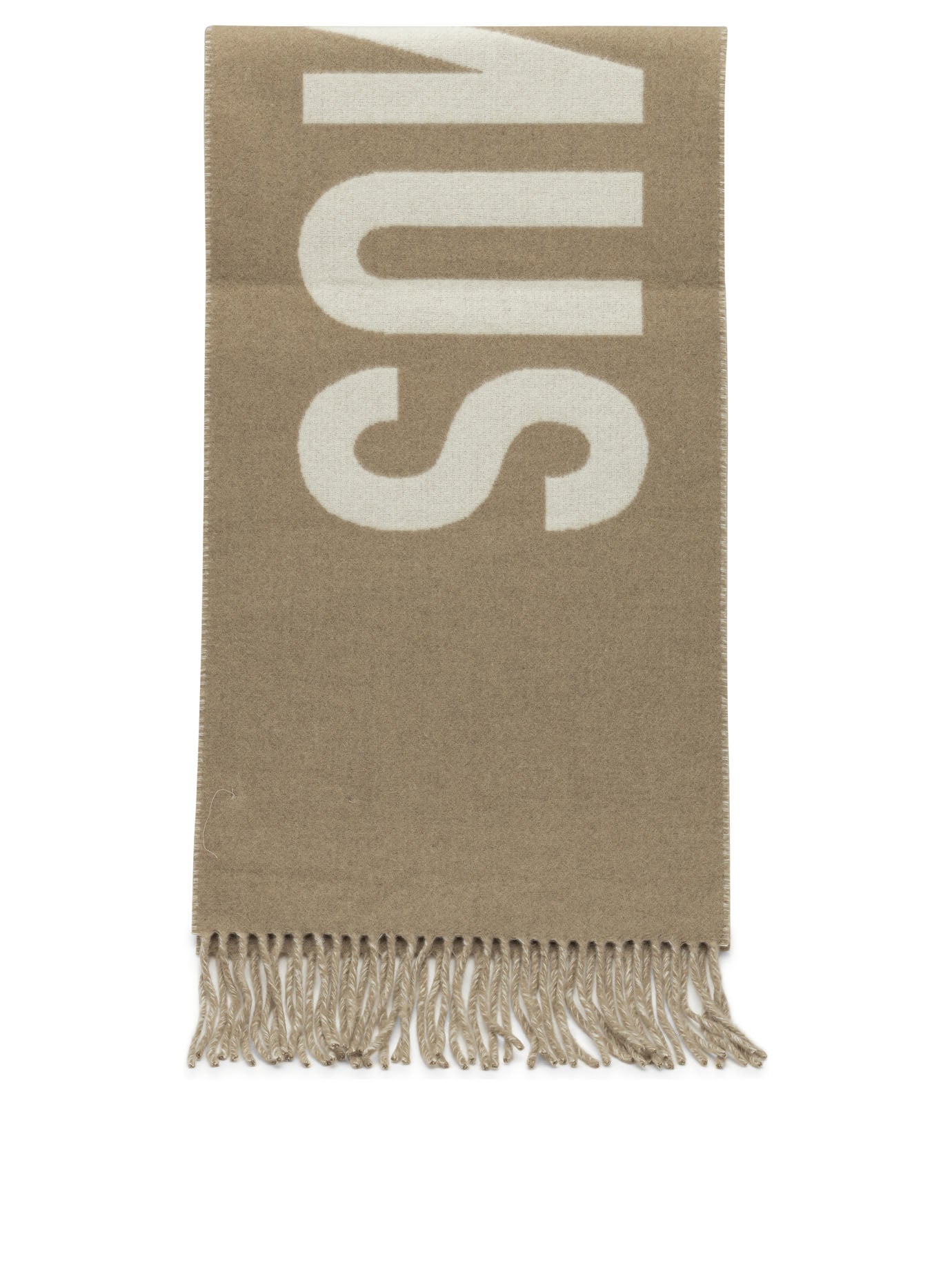 Jacquemus "Jacquemus" Fringed Scarf - Beige