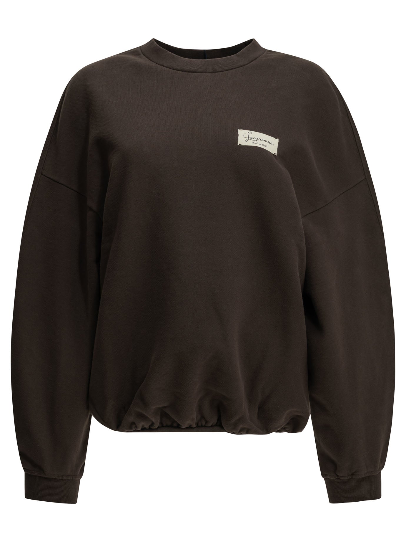 Jacquemus "Le Sweatshirt Montaigne" Crew-Neck Sweatshirt - Brown