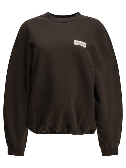 Jacquemus "Le Sweatshirt Montaigne" Crew-Neck Sweatshirt - Brown