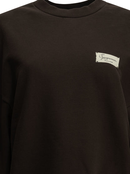 Jacquemus "Le Sweatshirt Montaigne" Crew-Neck Sweatshirt - Brown