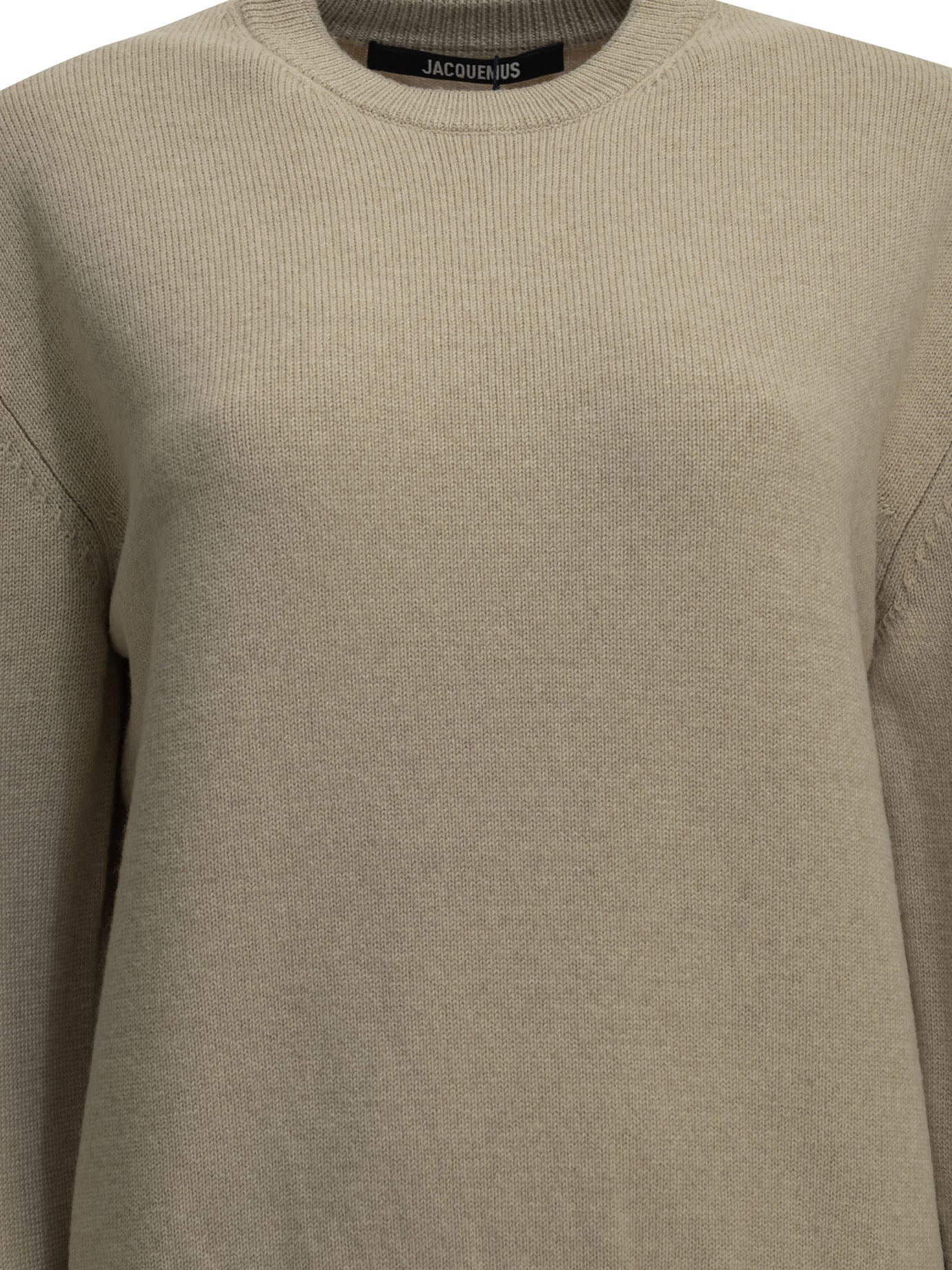 Jacquemus "La Maille Moulin" Crew-Neck Sweater - Beige