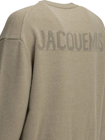 Jacquemus "La Maille Moulin" Crew-Neck Sweater - Beige