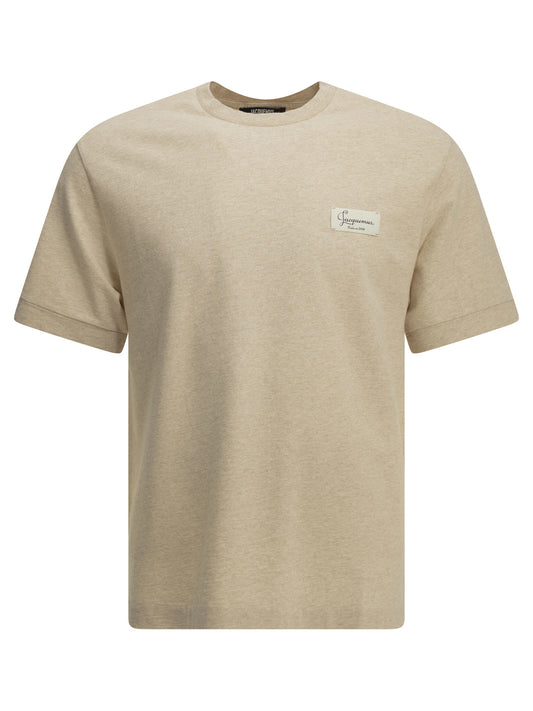 Jacquemus "Le Montaigne MC" Crew-Neck T-Shirt - Beige