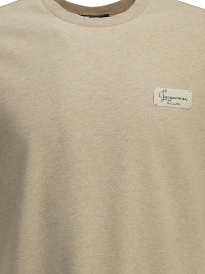 Jacquemus "Le Montaigne MC" Crew-Neck T-Shirt - Beige