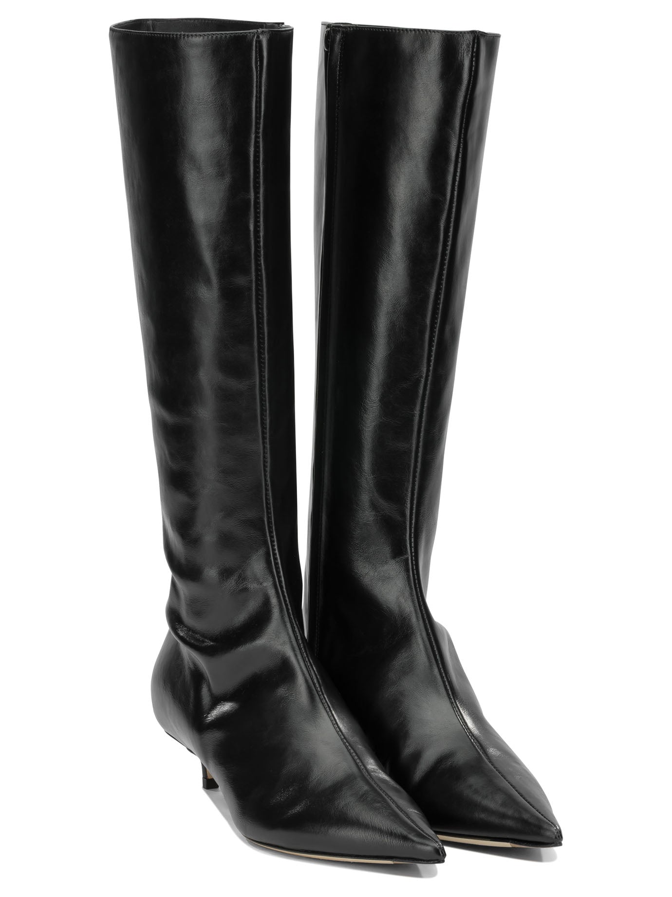 Jimmy Choo "Amis 35MM" Knee-High Boots - Black