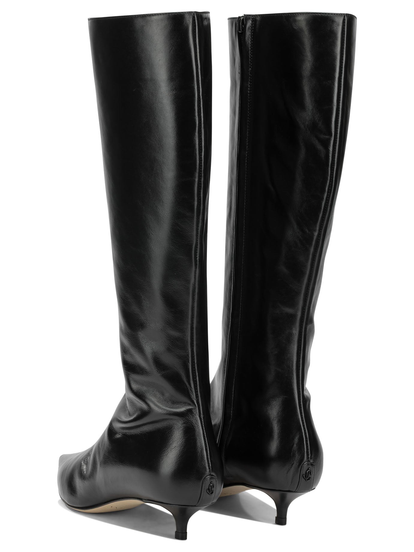 Jimmy Choo "Amis 35MM" Knee-High Boots - Black
