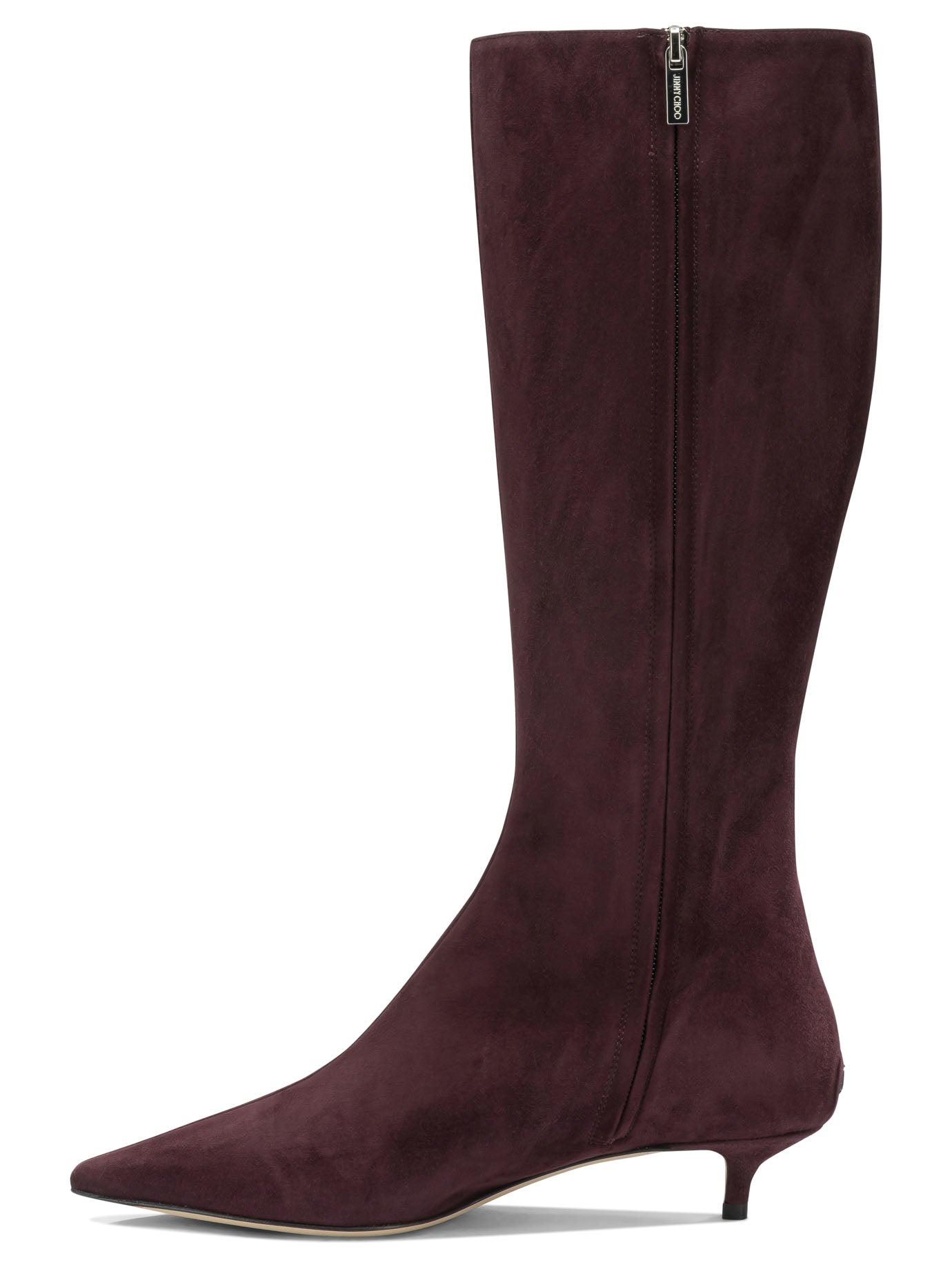 Jimmy Choo "Amis 35MM" Knee-High Boots - Bordeaux