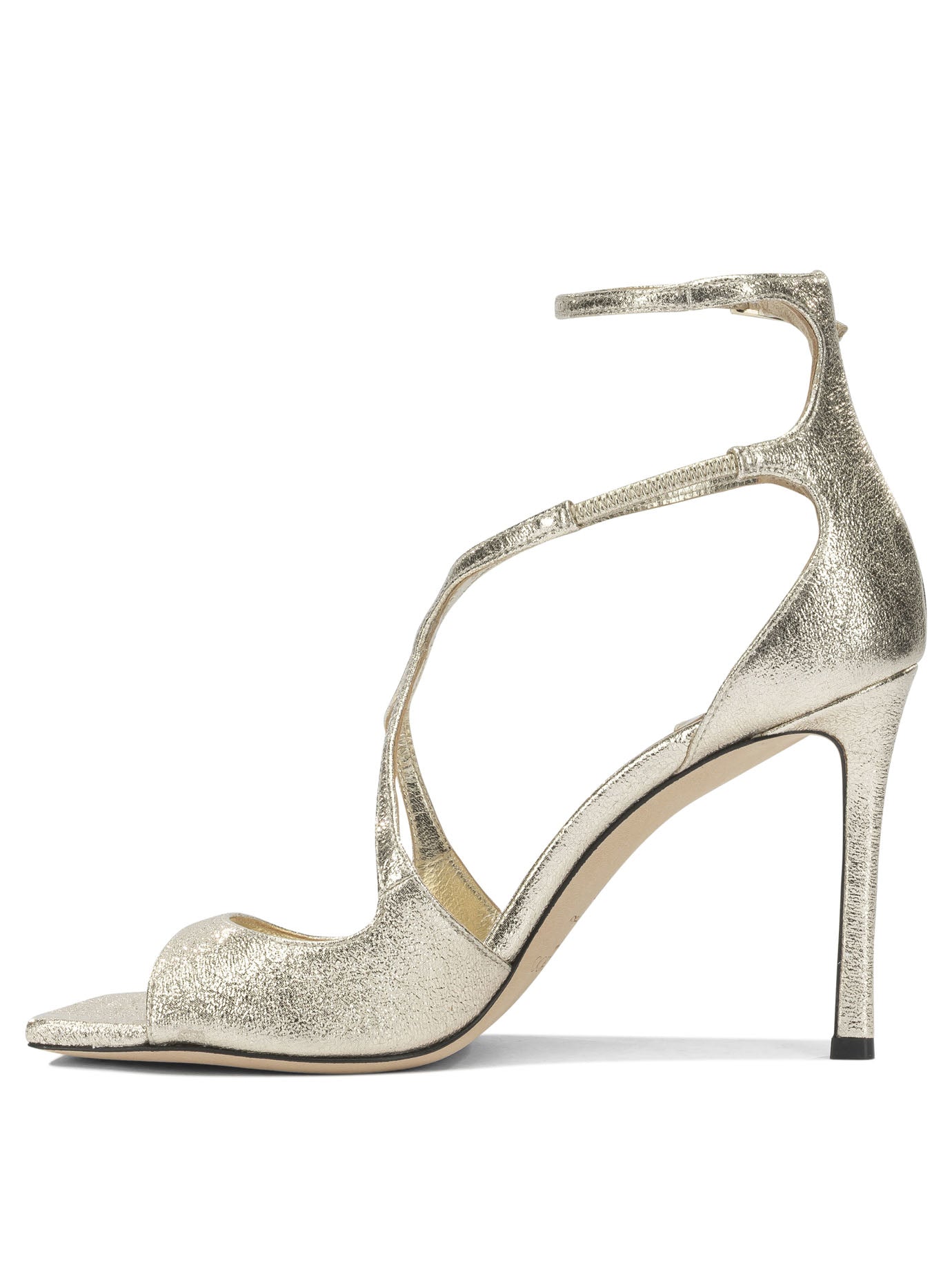 Jimmy Choo "Azia 95MM" heeled sandals - Gold