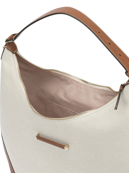 Jimmy Choo "Bar Hobo" Large Shoulder Bag - Beige