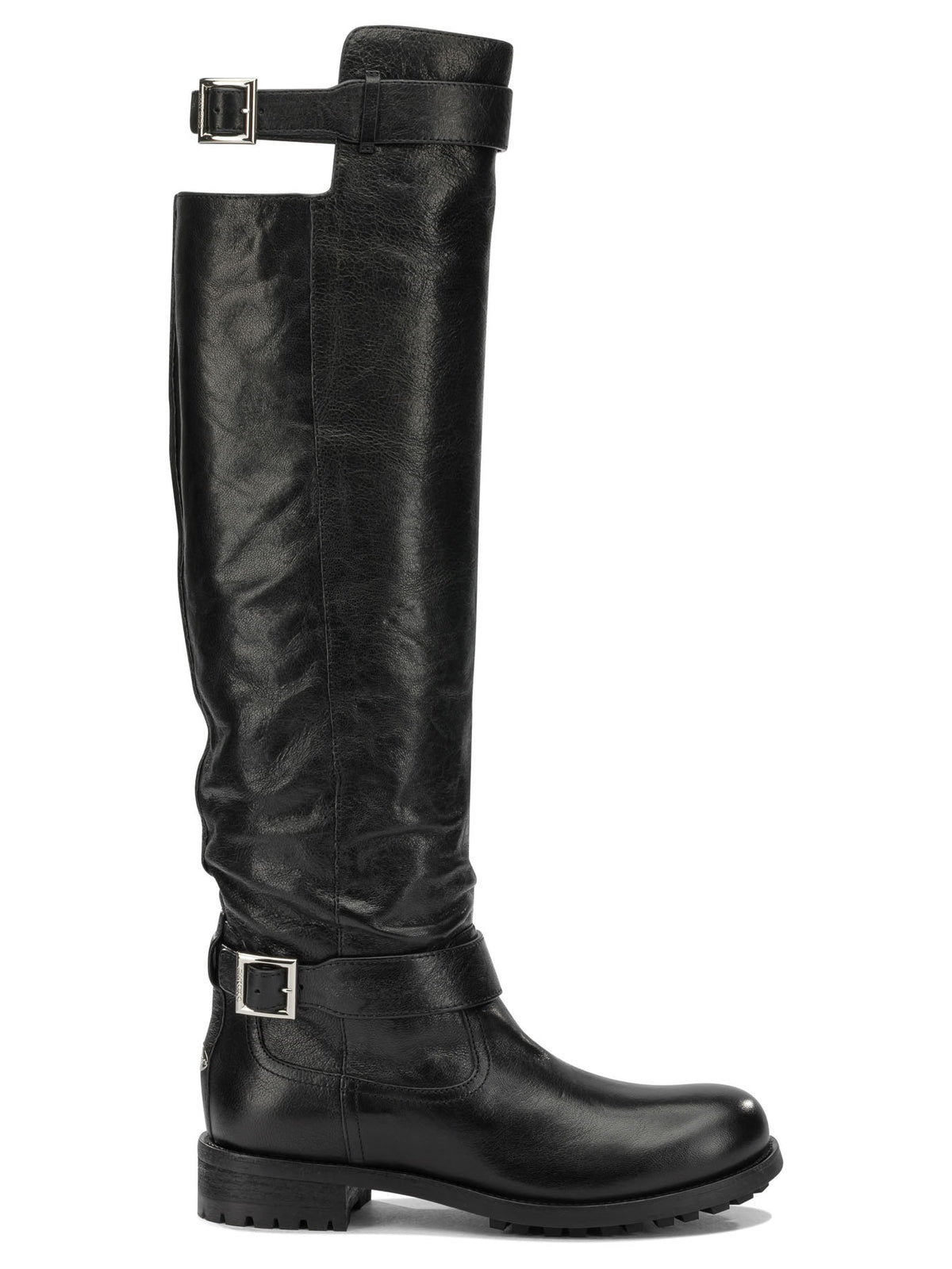 Jimmy Choo "Biker" Knee-High Boots - Black